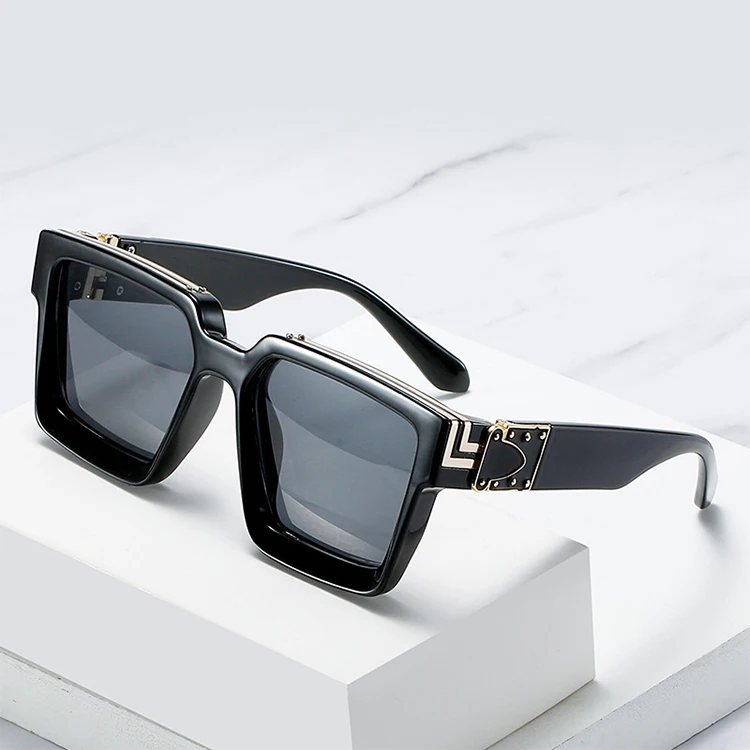 

Classic High Quality Big Frame Square Men Eyeglasses Famous Brand Designer Fashion Women Shades Sunglasses UV400, 9 colors
