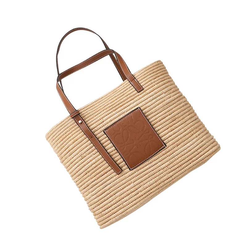 

Top Quality Imported Straw Large Tote Bags Hand Made Bags Women Handbags Ladies For Summer Beach Travel