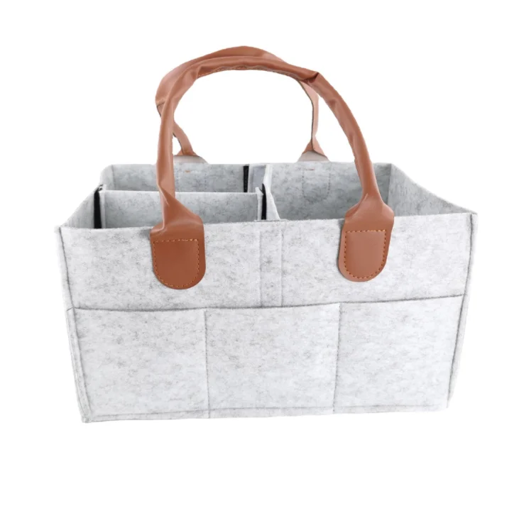 

Factory custom Eco-friendly 3 in 1 Insert Set organizer nappy wet bag felt diaper bag