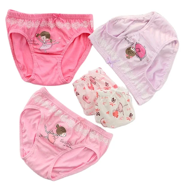 

1-14 years cute print little girls underwear soft kids panties with 100% cotton