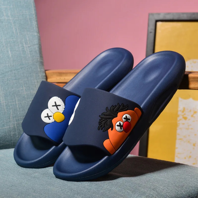 

New Arrivals Cartoon Cute Waterproof Soft Sole Outdoor Home Slippers Unisex Mens House Slippers