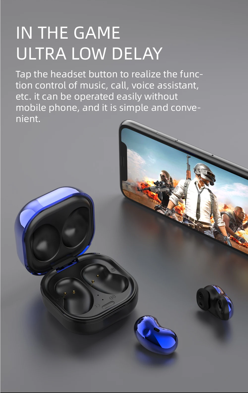 LCD Display Noise Cancelling Sports BT 5.1 Portable Earphone Wireless Earbuds S6 Plus - ANKUX.COM