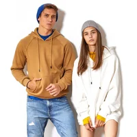 

Unisex Sports Raglan Casual Sweatshirt Polyester Fibre Solid Color Blank Fleeces Hoodie