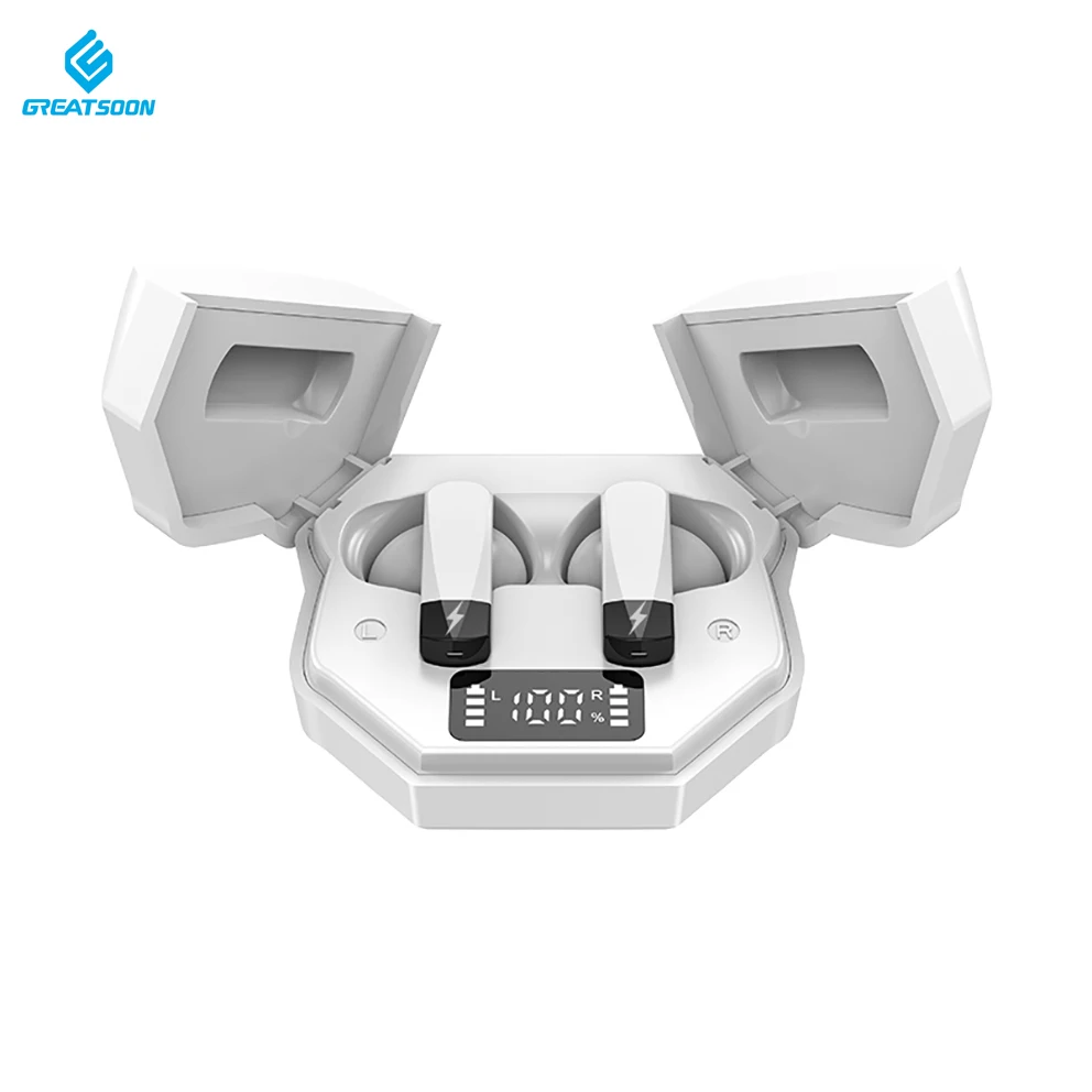 

ANC Portable Waterproof AI Stereo Touch Control TWS Sport Wireless Gaming Earbuds, Black/white/pink/yellow/green