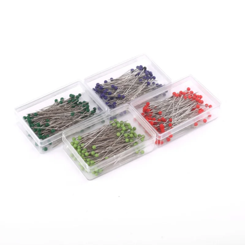 

100 pcs/box Sewing Needles  Dressmaking Tailoring Quilting Sewing Glass Head Pins, Mixed color