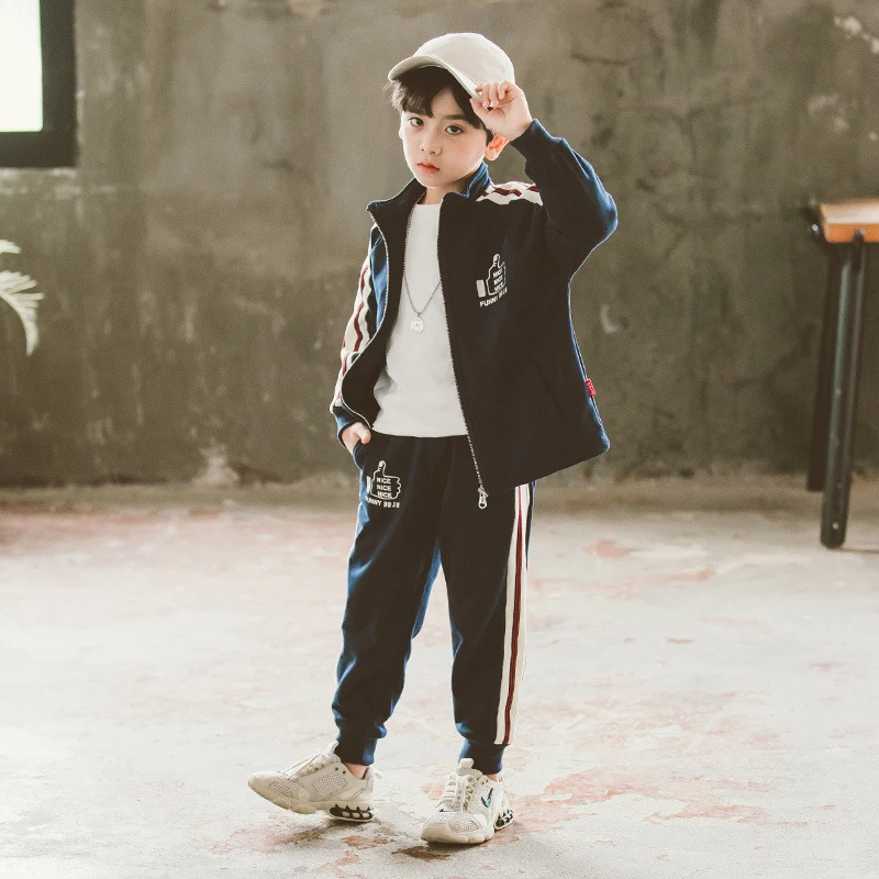 

New spring suit for boys 2021 students leisure sports two sets spring and autumn, Picture