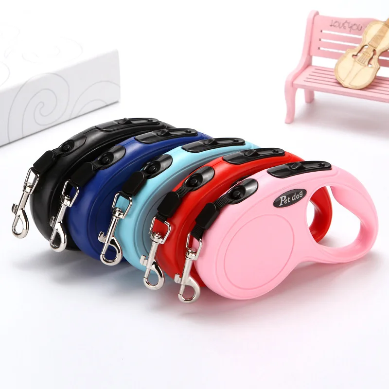 

5 Color Retractable Pet Traction Rope Training Telescopic Leash Rope Adjustable Leash small and medium-sized Dog Outdoor Tractor, Customized color