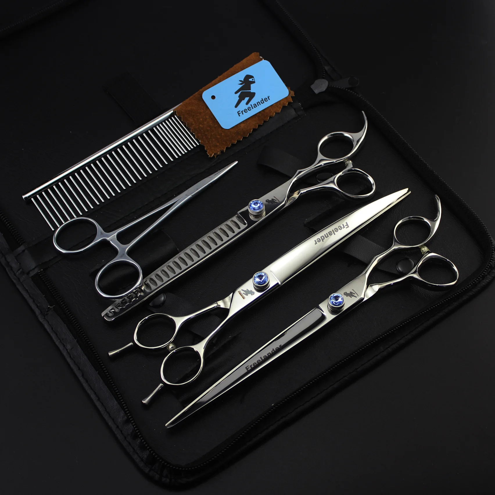 

Classical design 8.0 "gem screw 3 sets of high grade pet beauty scissors