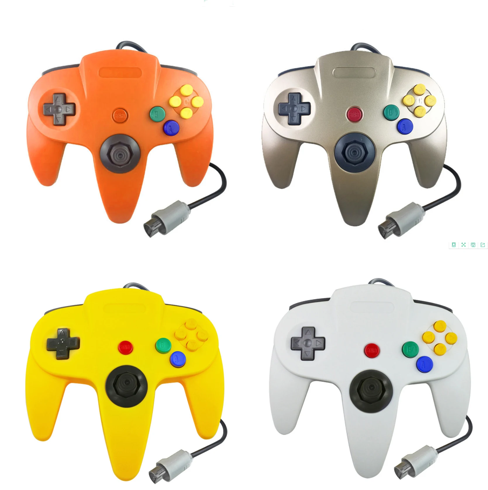

free shipping Wired for N64 port Game Controller Gaming Joypad Joystick Gamepad For Nintendo Game cube 64 PC, Colorful