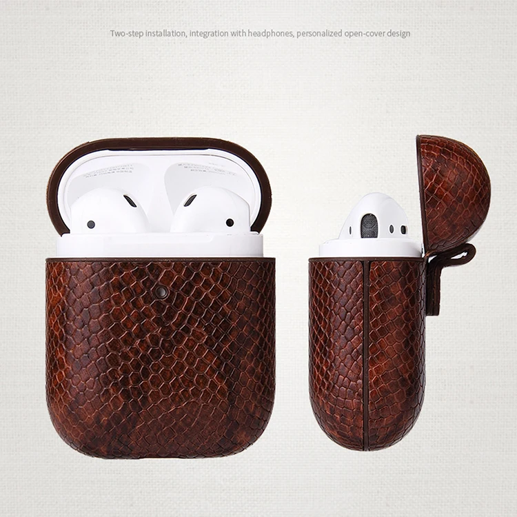 Luxury Pu leather Earphone Bag for Apple Airpods Pro Case
