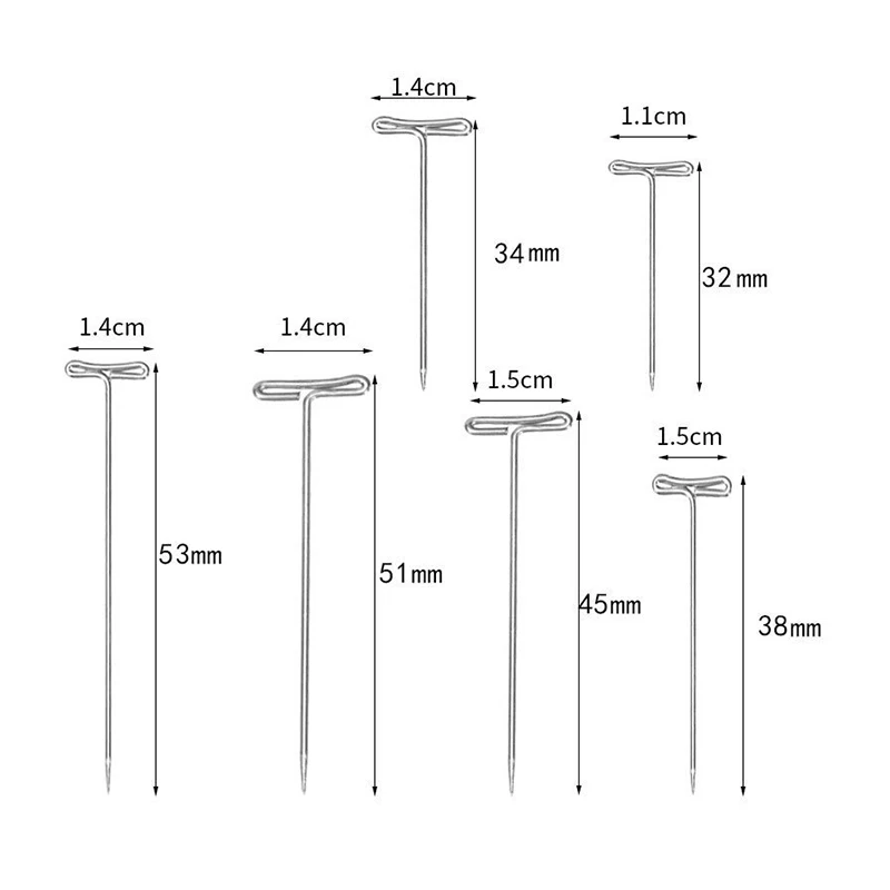 

XuQian Steel T-pins for Blocking Knitting Modelling and Crafts