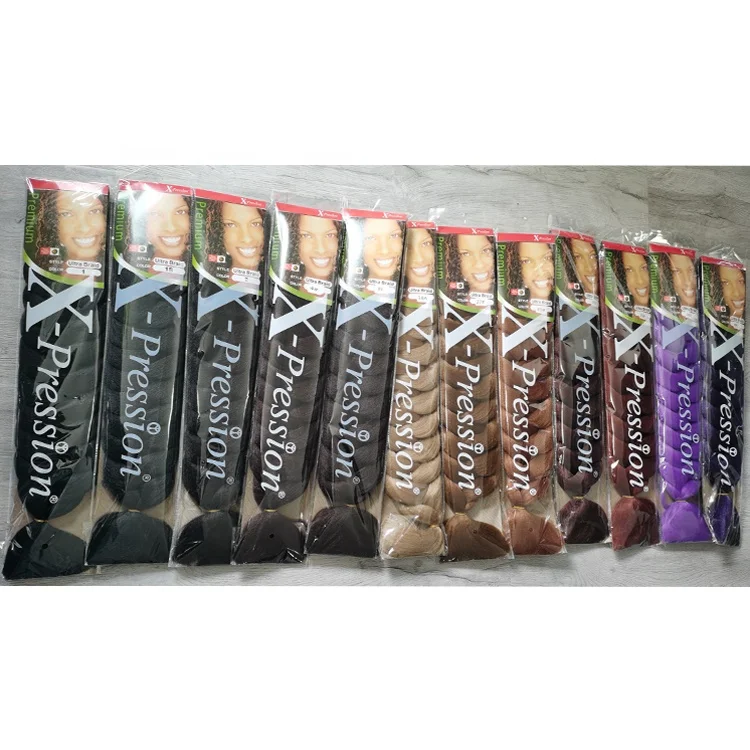 

New wholesale 82 Inch Synthetic Jumbo Braiding Hair Pre Stretched High Temperature Fiber Crochet Hair Extensions For Box Braids