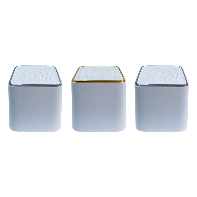 

Smart mini square white RTL8197FS-VE5 chip a set of three Mesh 2.4G 5.8G 1200Mbps wifi router for family