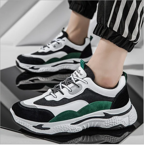 

2020 China Shoes Manufacturers Hot Style Wholesale Breathable Lightweight Athletic Running Casual Shoes Oem Men Sneakers Sport, Black grey , black green