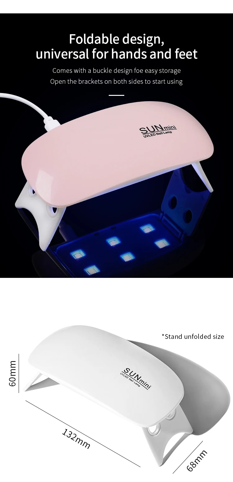 Wholesale Mini Portable Sun Gel Nail Lamp UV Light LED New style Factory lampara UV Led Gel Nail Lamp nails polish colour