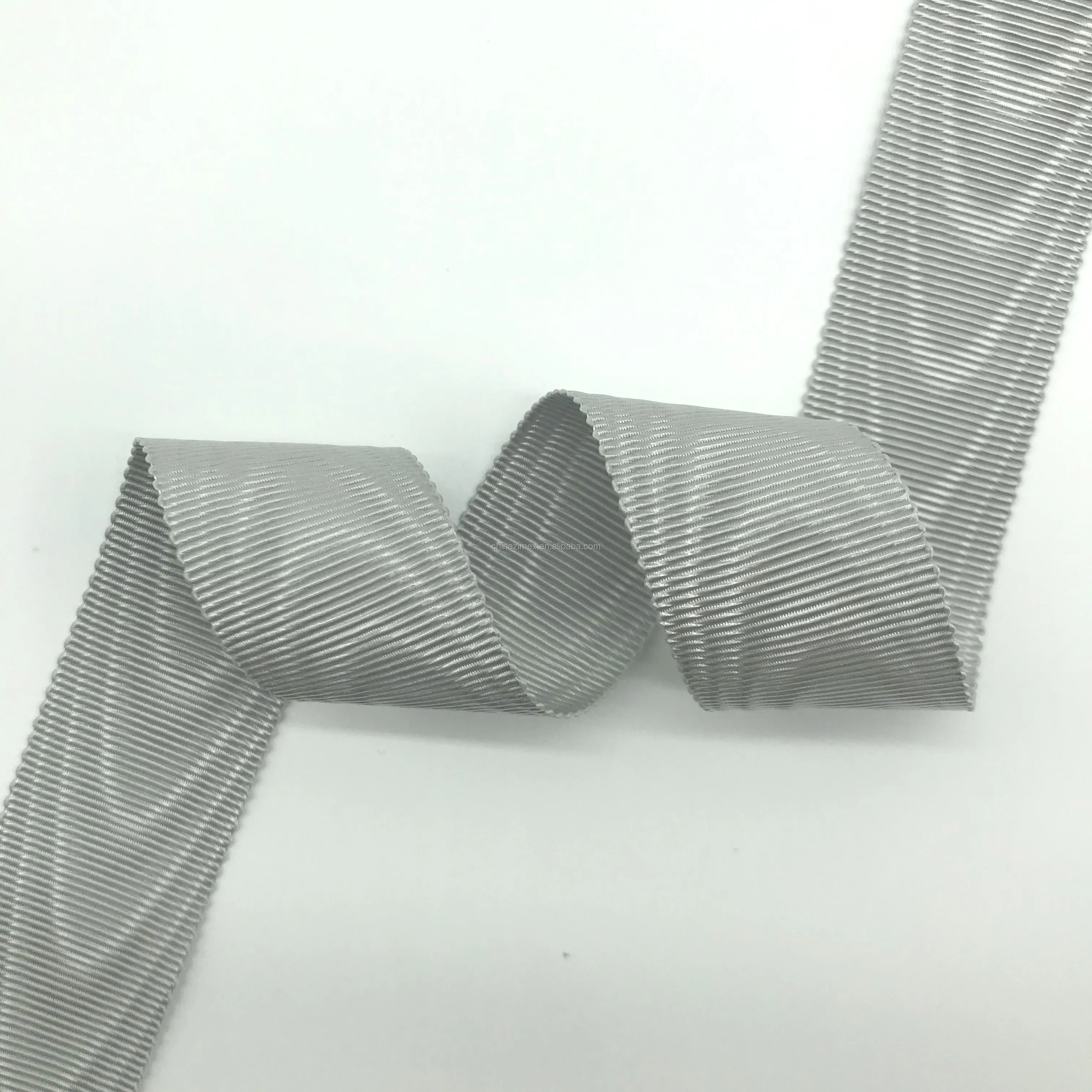 

19mm gray color moire ribbons decoration polyester ribbon