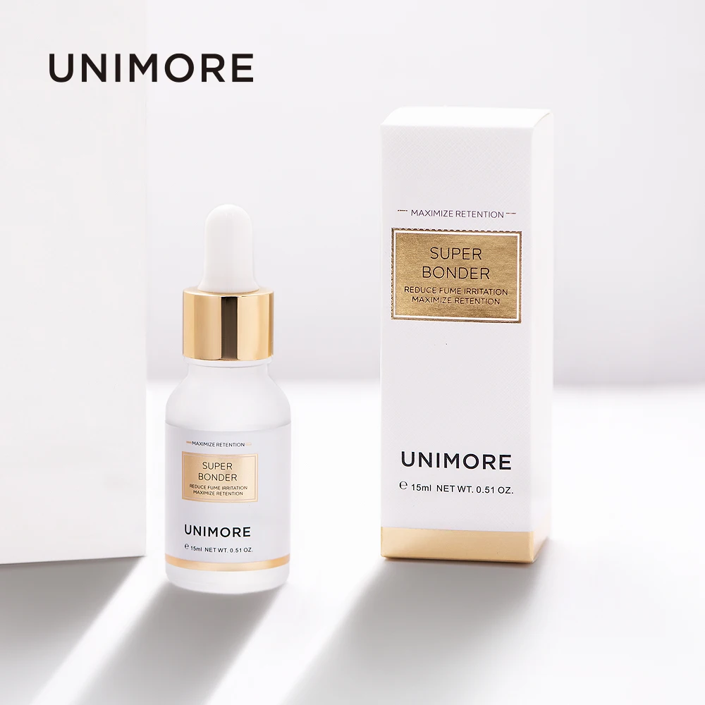 

Unimore Super Bonder Hypoallergenic Super Bond Icon Sign Medical Grade Bottle Low Humidity Extra Strong Eyelash Extension Glue