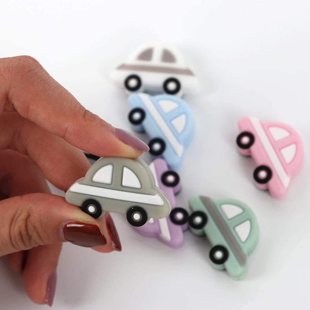 

Car BPA Free Silicone Teething Beads Colorful Baby Safe Toys Food Grade Baby Silicone Beads, Picture