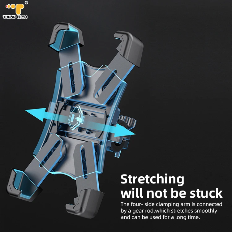 

Easy Install Universal Mobile Plastic Rotating 4 Silicone Anti-Fall Corners Motorcycle Phone Holder Bike