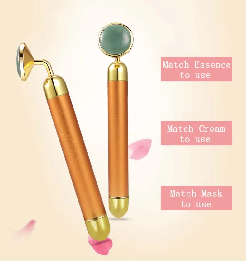 
Handheld Natural Aventurine Jade Roller Anti-aging Facial Massage For Home Use 