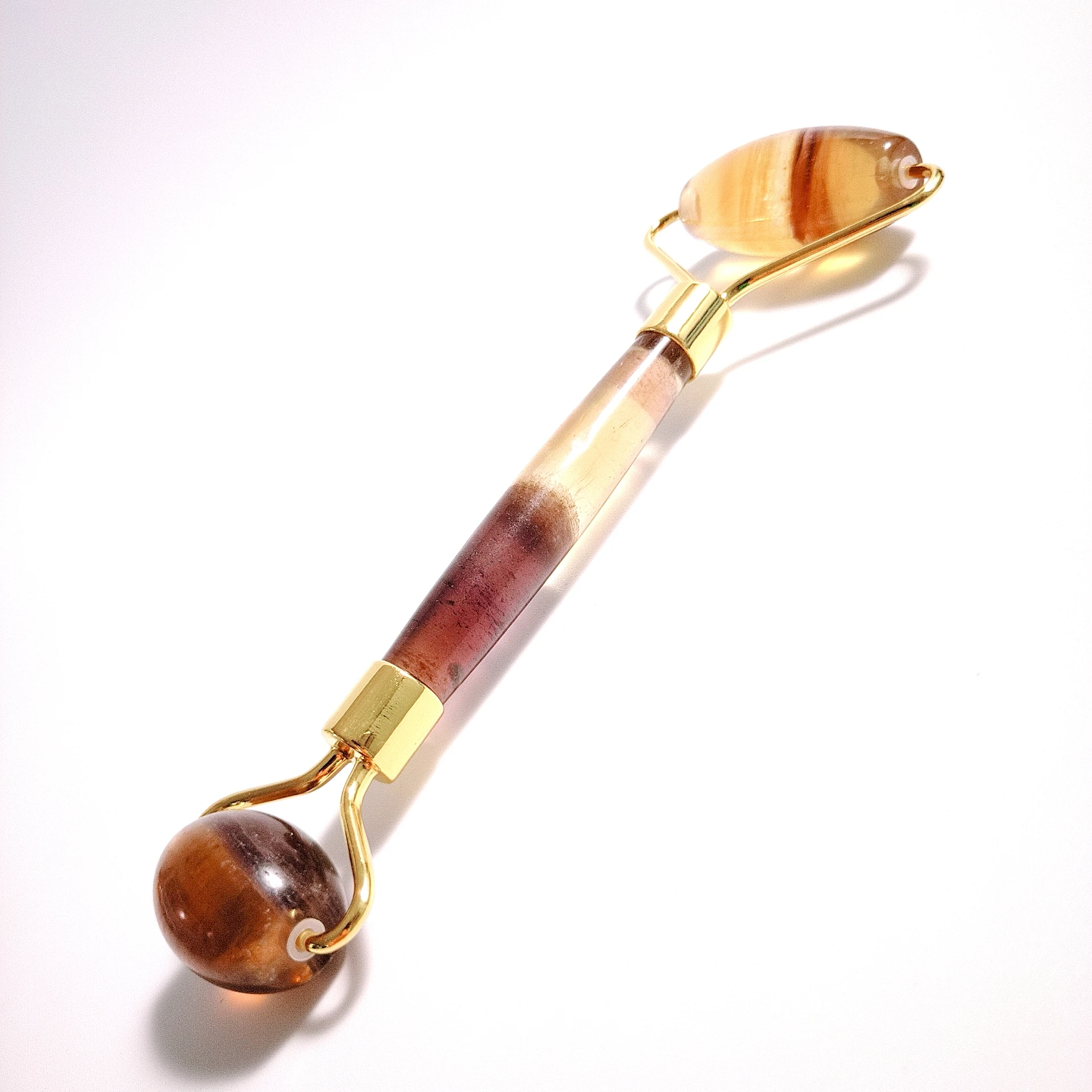 

Natural Fluorite Facial Jade Stone Roller Massage Tool Face Massager