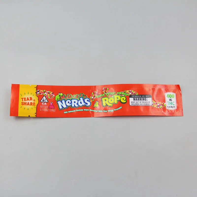 In Stock Nerds Rope Gummies Edibles Bag Three Edgesealing 200mg Nerd