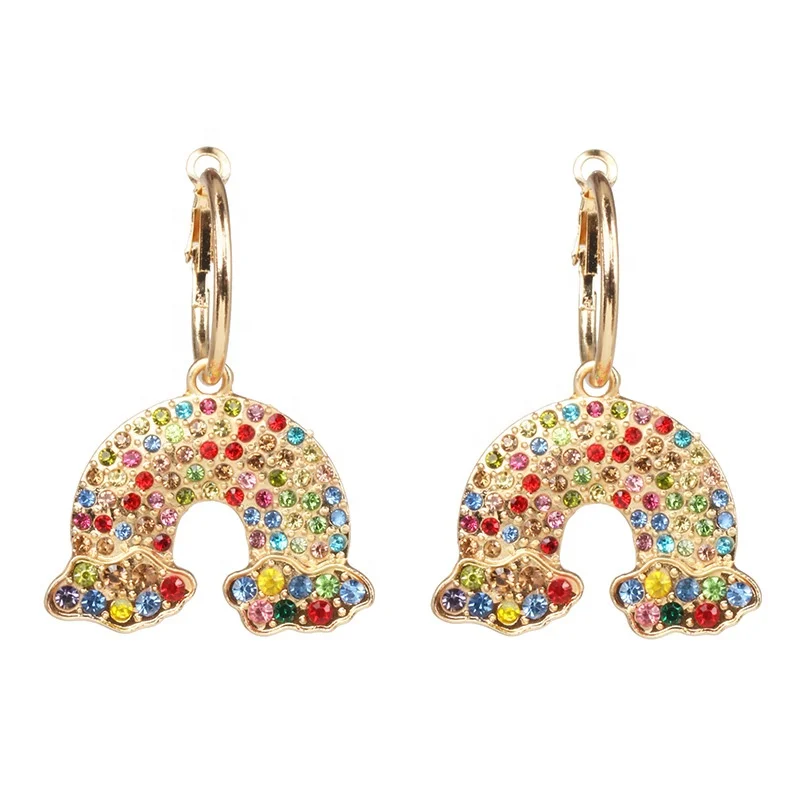 

gold earring jewelry rainbow earrings fashion earring wholesale
