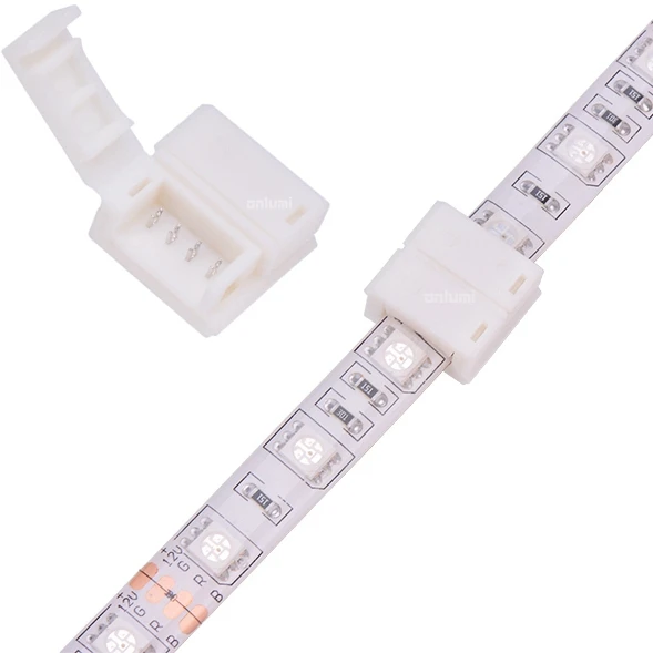 Solderless outdoor waterproof RGB LED  strip tape  Lighting  snap Connector for 10mm 4 pin IP65 &IP54