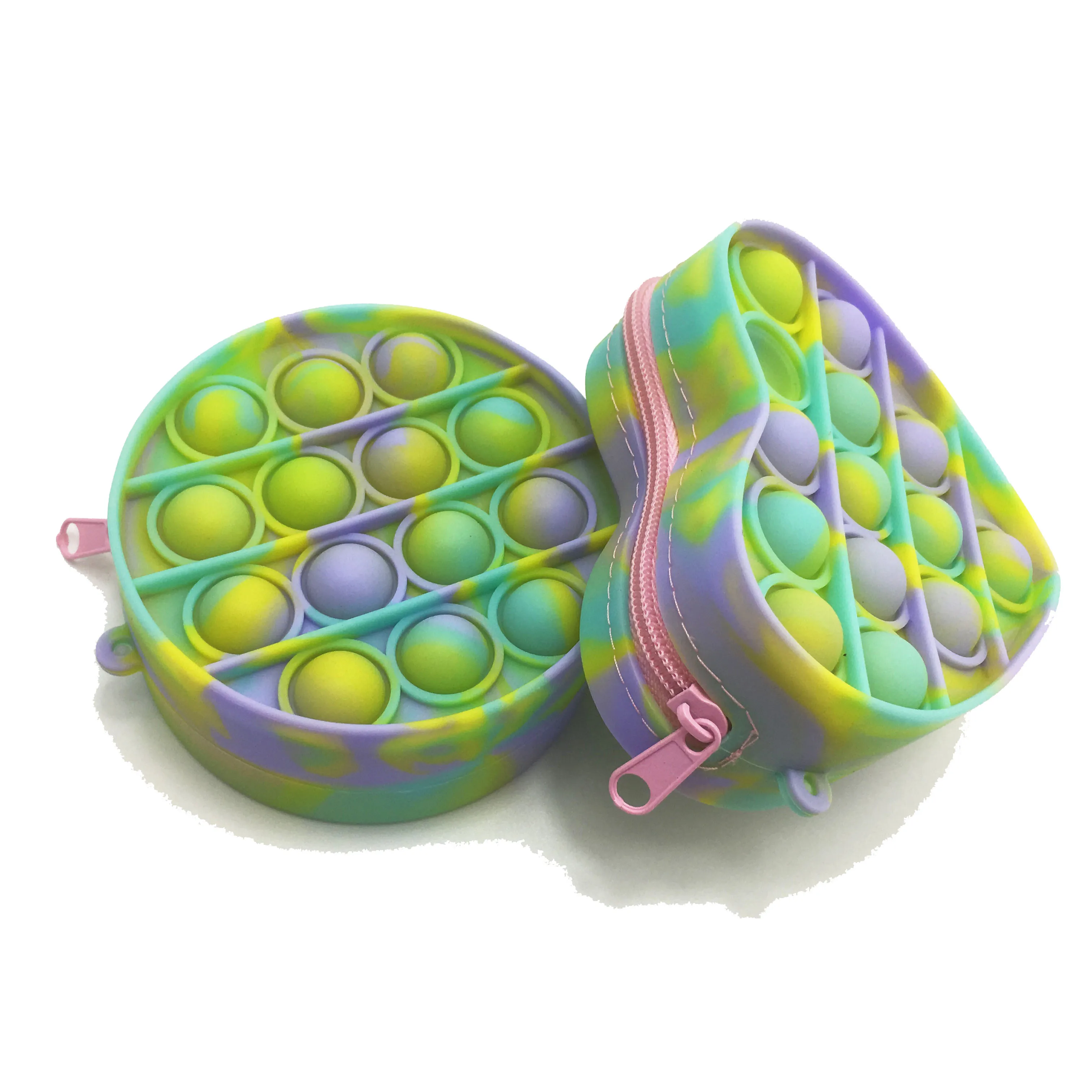 

Mini silicone coin pouch bubble sensory fidget pop it silicone purse, Customized color