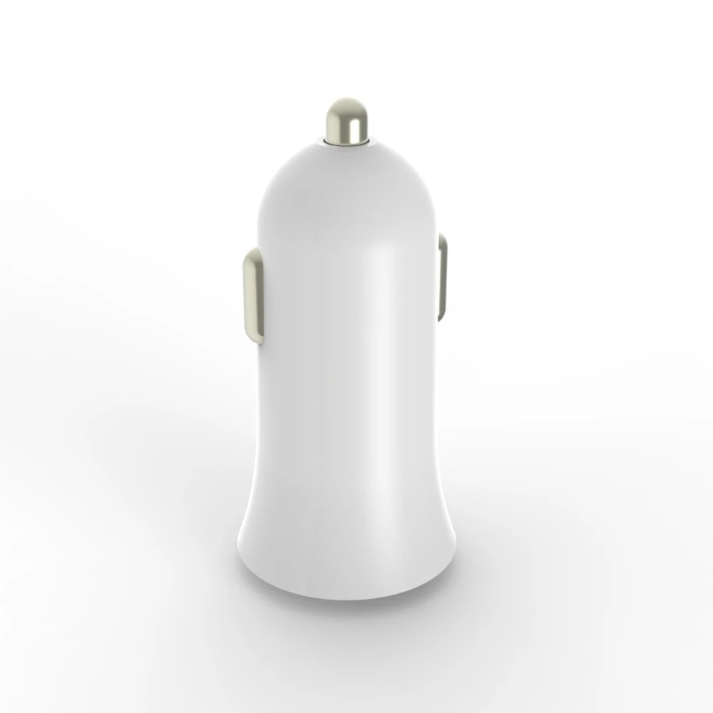 

2021 new product Dual USB Car Charger 5V 4.8A white car universal charger