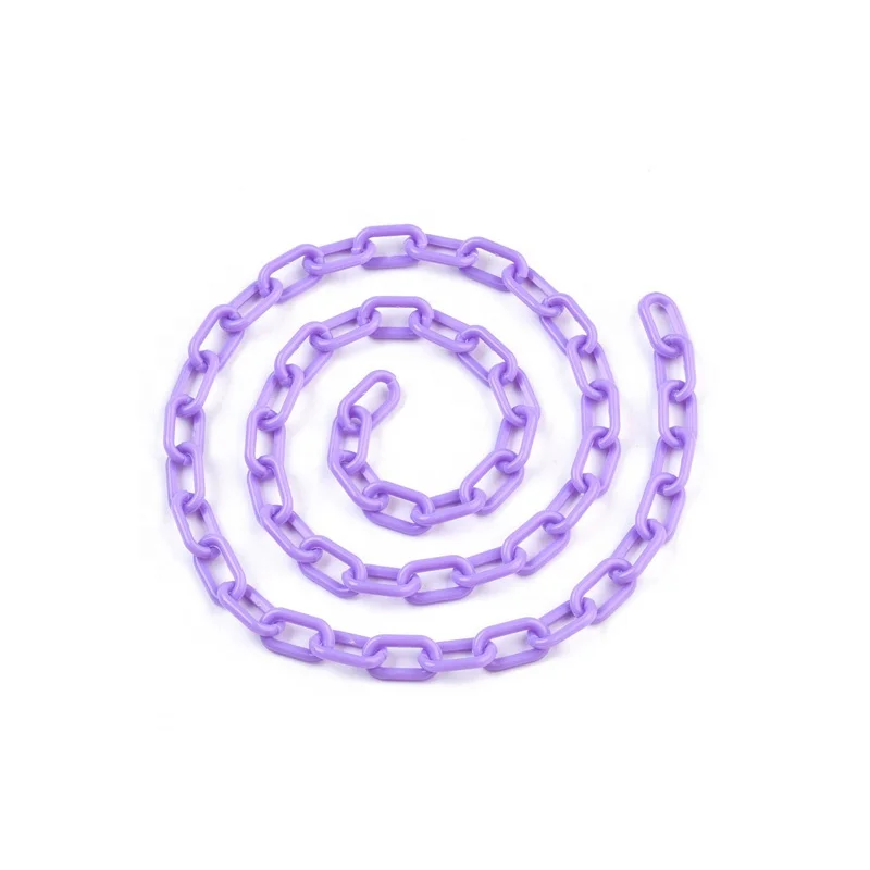 3mm HDPE Plain Finish Purple Plastic Chain for Decoration or Pet Toys in Stock