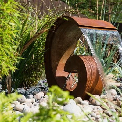 

Modern Design Outdoor Indoor Garden Home Outdoor waterfalls fountain, Rusty red