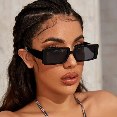 

New Fashion Square Retro Sunglasses Female Trend Transparent Color Personality Street Beat Sunglasses 2021 New Sun Glasses