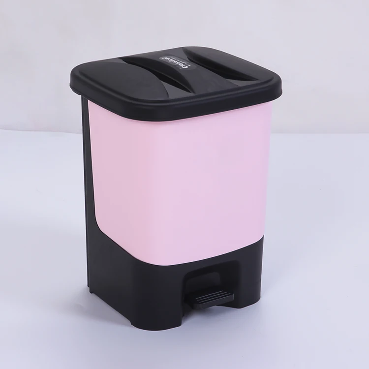 

Modern Household Colored Indoor PP Garbage Plastic Trash Bin Can with Foot Pedal