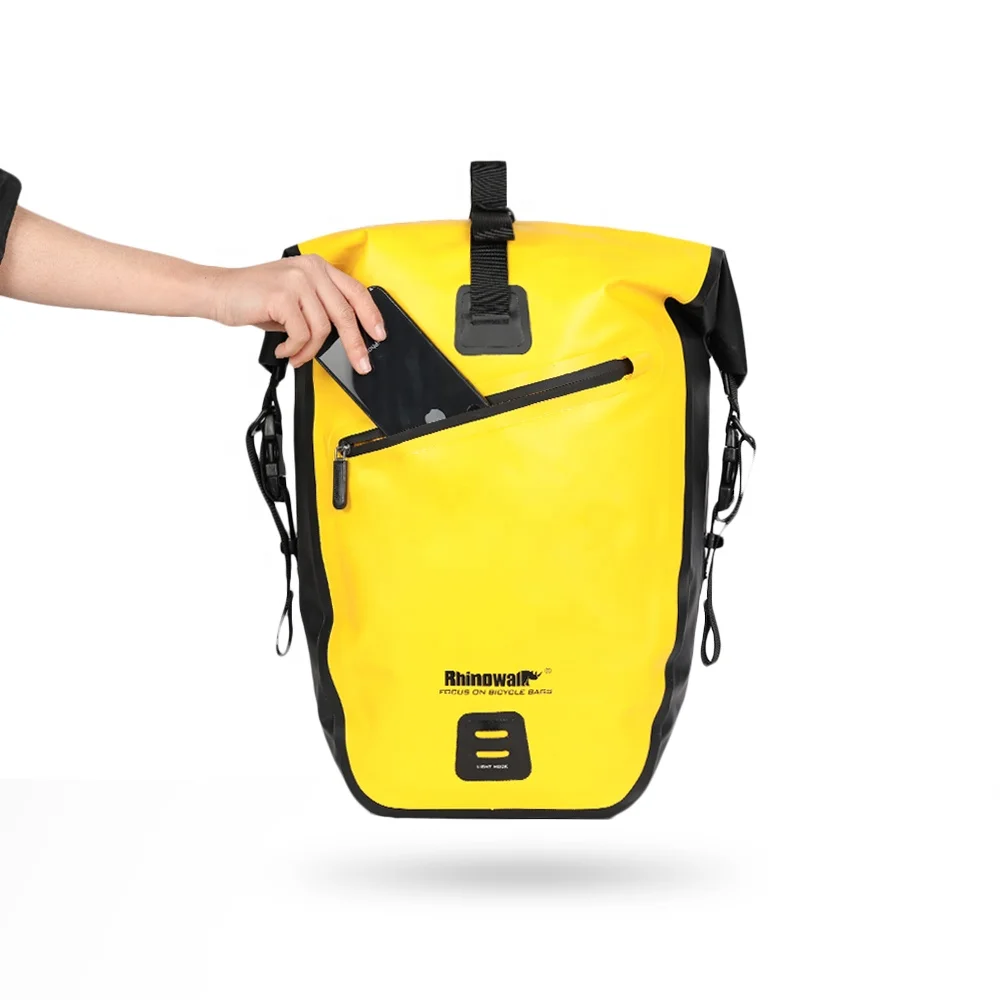 

Rhinowalk 25L yellow multifunction waterproof bike Pannier rack bag