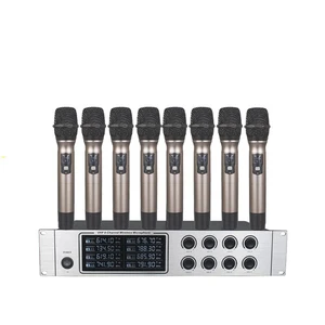Hot Sale professional UHF wireless microphone 8-channel for stage performance karaoke