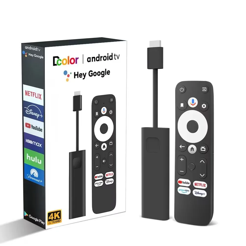 

DCOLOR GD1 IPTV Receiver 24g/5g WIFI android 11 tv stick dongle amlogic s905y4 android stick 4k google certified tv stick