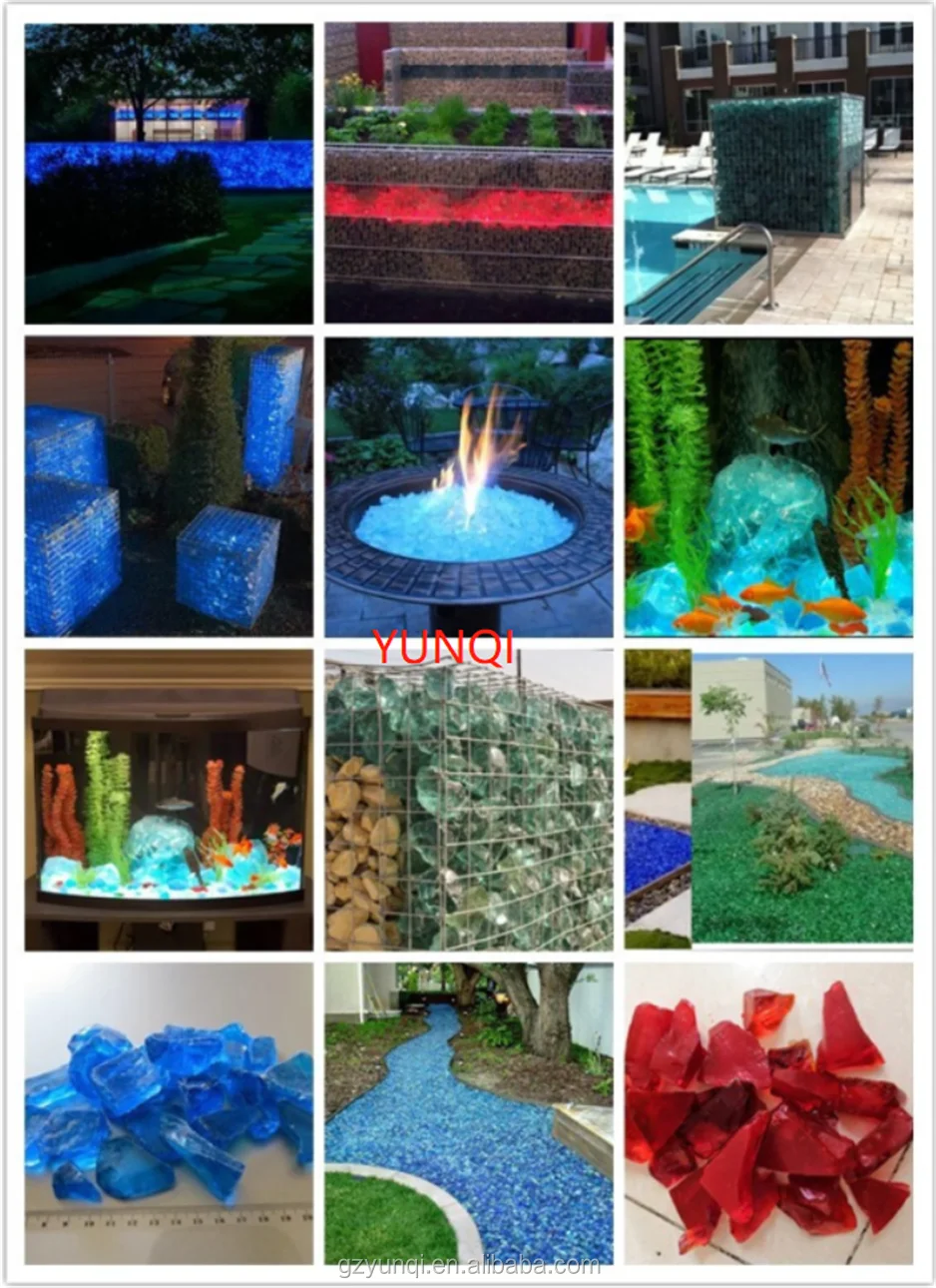Green Crushed Glass Rock For Gardening And Landscaping Natural
