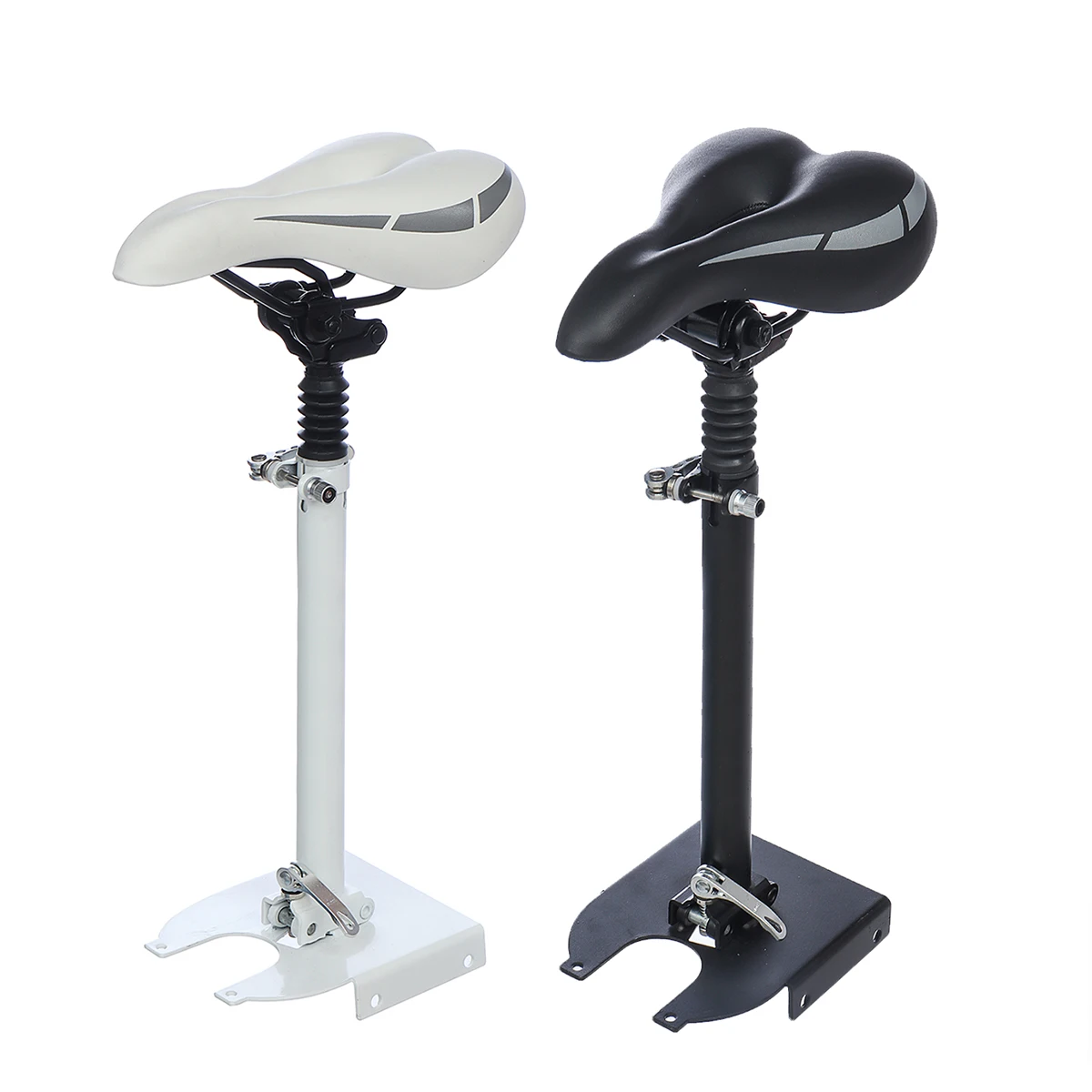 

Cheaper Adjustable Chair Shock Absorption Telescopic Seat Scooter Seat for Mijia M365 Scooter Bottom Removable Seat Saddle, Black/white