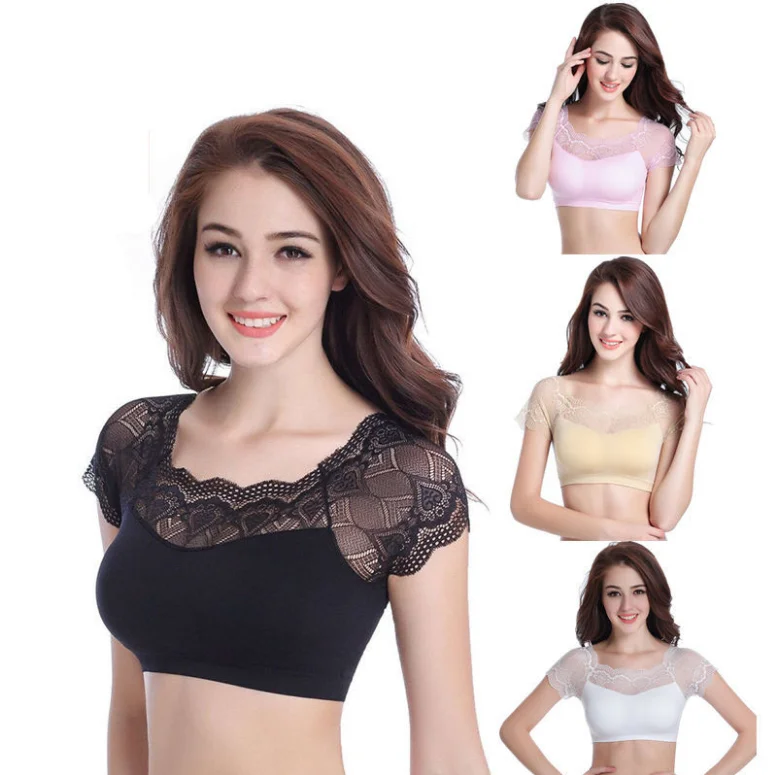 

AYP0629 seamless lace sexy tube top full coverage push up tube shawl bra strapless underwear vest female summer
