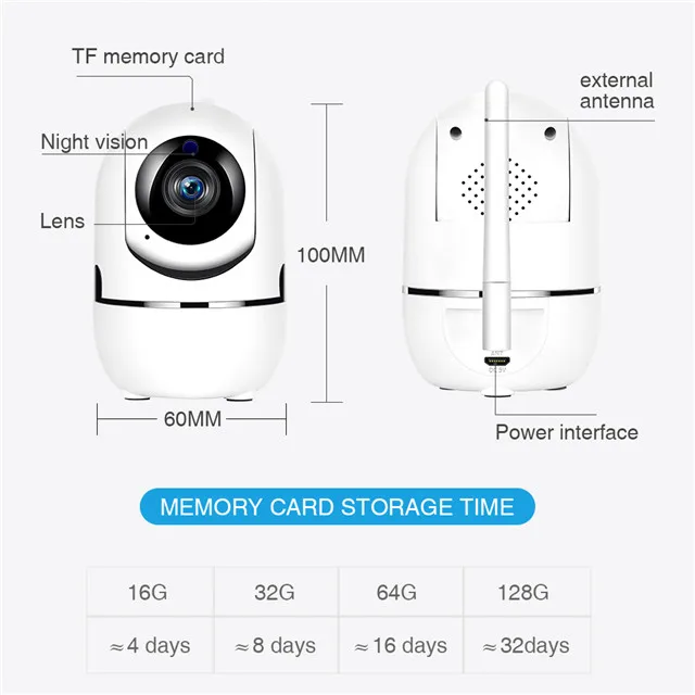 
camara de vigilancia ip seguridad wifi 360 