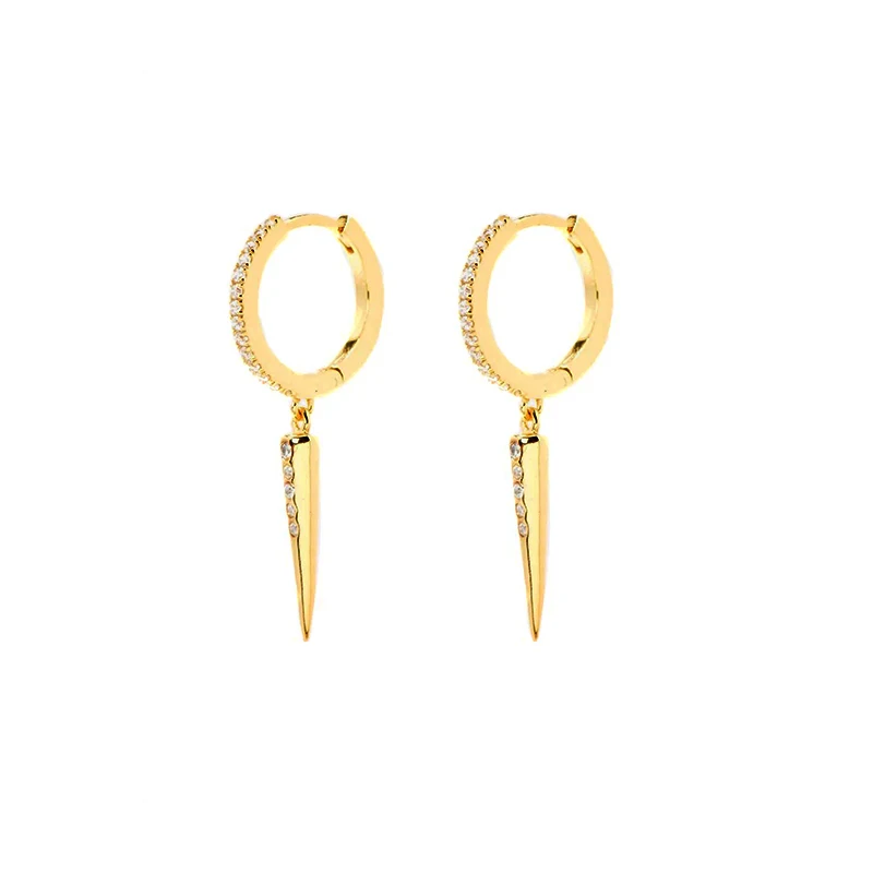 

Diamond octagonal s925 sterling silver ear buckle flashing star earrings