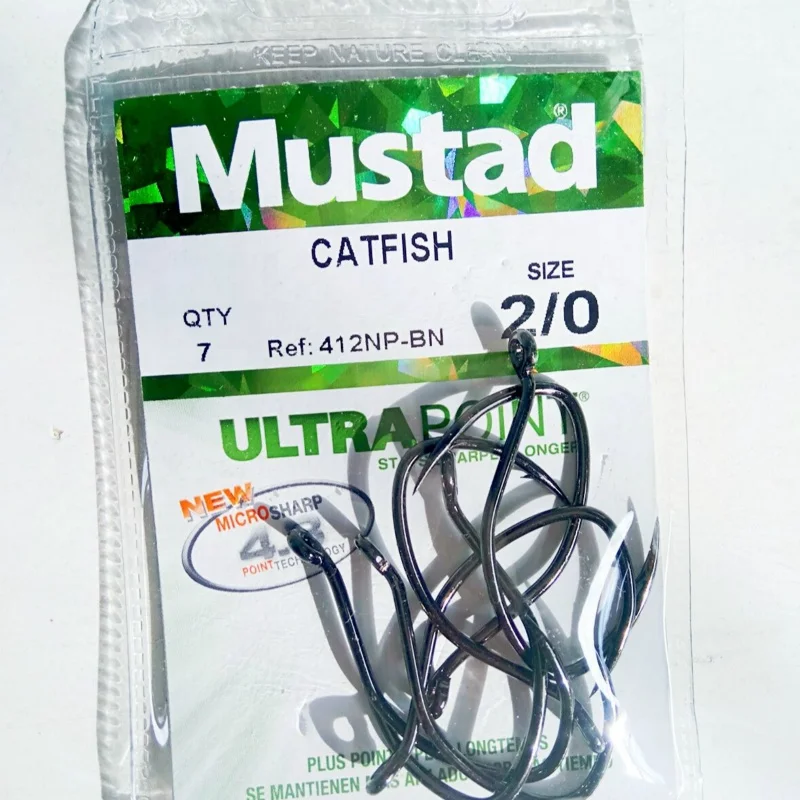

1 Pack/lot Mustad Catfish Fishing Hooks Carbon Steel Mustad hooks for sea fishing 412np # big hooks J style fishing tackles