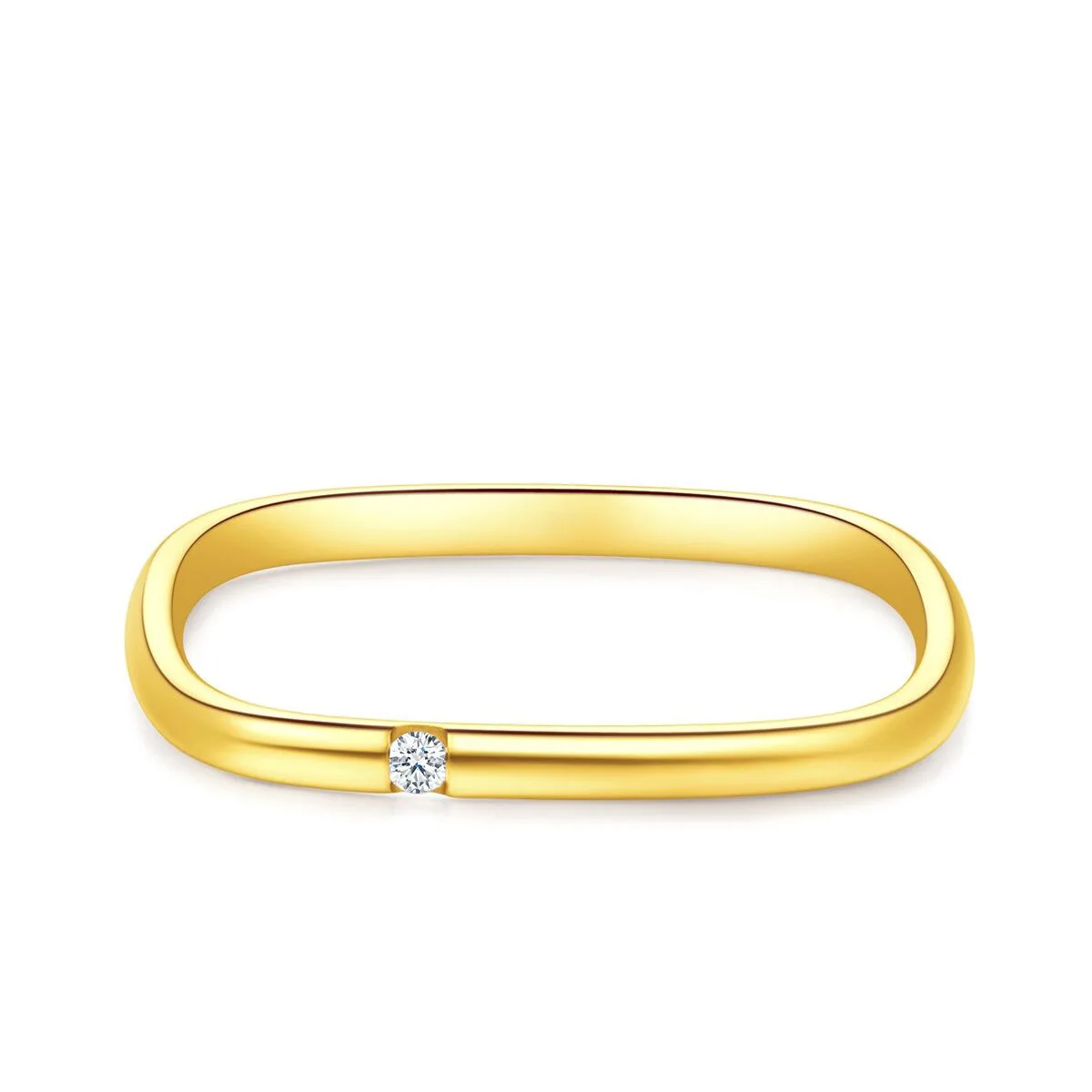 

Japanese style KYRA01197 Minimalism daily 18k gold Plated 3A Zircon Ring for women