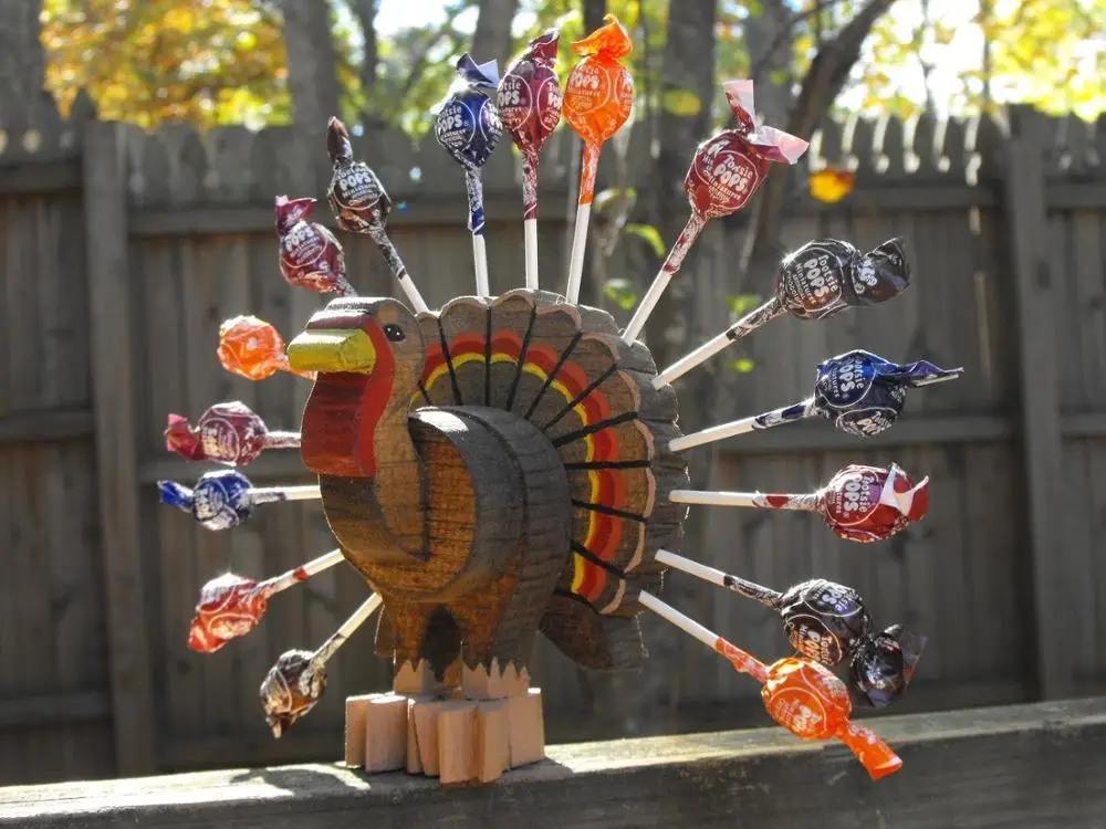 自定义动物设计木制棒棒糖展示架