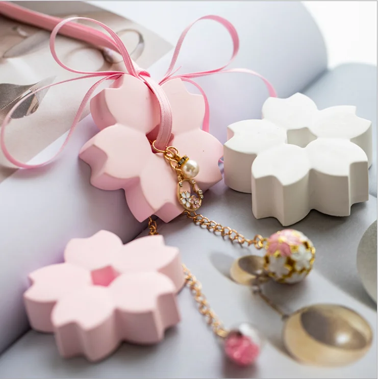 

Cute Flower Six-Link Sakura Plaster Diffuser Silicone Mold Car Decoration Silicone Mold