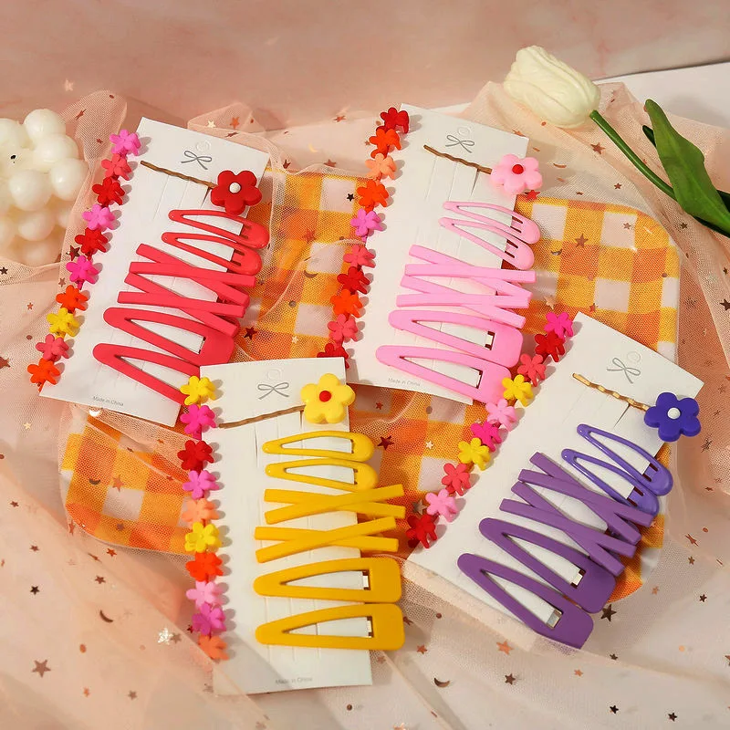 

Korean Cute Baby Little Flower Candy Colors 17 Pcs Clips Tiny Claw Hairpins Hair Accessories for Children, Colorful