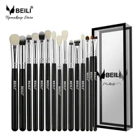 

USA Free Shipping BEILI Luxury Cosmetic Brushes 15Pcs Natural Bristles Smudge Brush Eyeshadow Blending Eyeliner Makeup brush Set