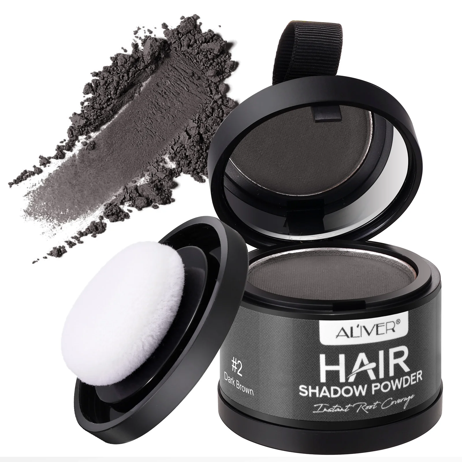 

ALIVER Dark Brown Root Touch Up Thinning Hair Powder Instantly Conceals Hair Loss Hairline Powder for Women & Men