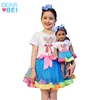 Rainbow Princess White Blouse Tutu Skirt Girl Dress,18 Inch American Girl Party Dress,Stylish Rainbow Dress Kids Girl